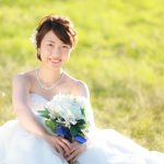 サンセット前の新婦、フォトツアー、ハワイウェディング